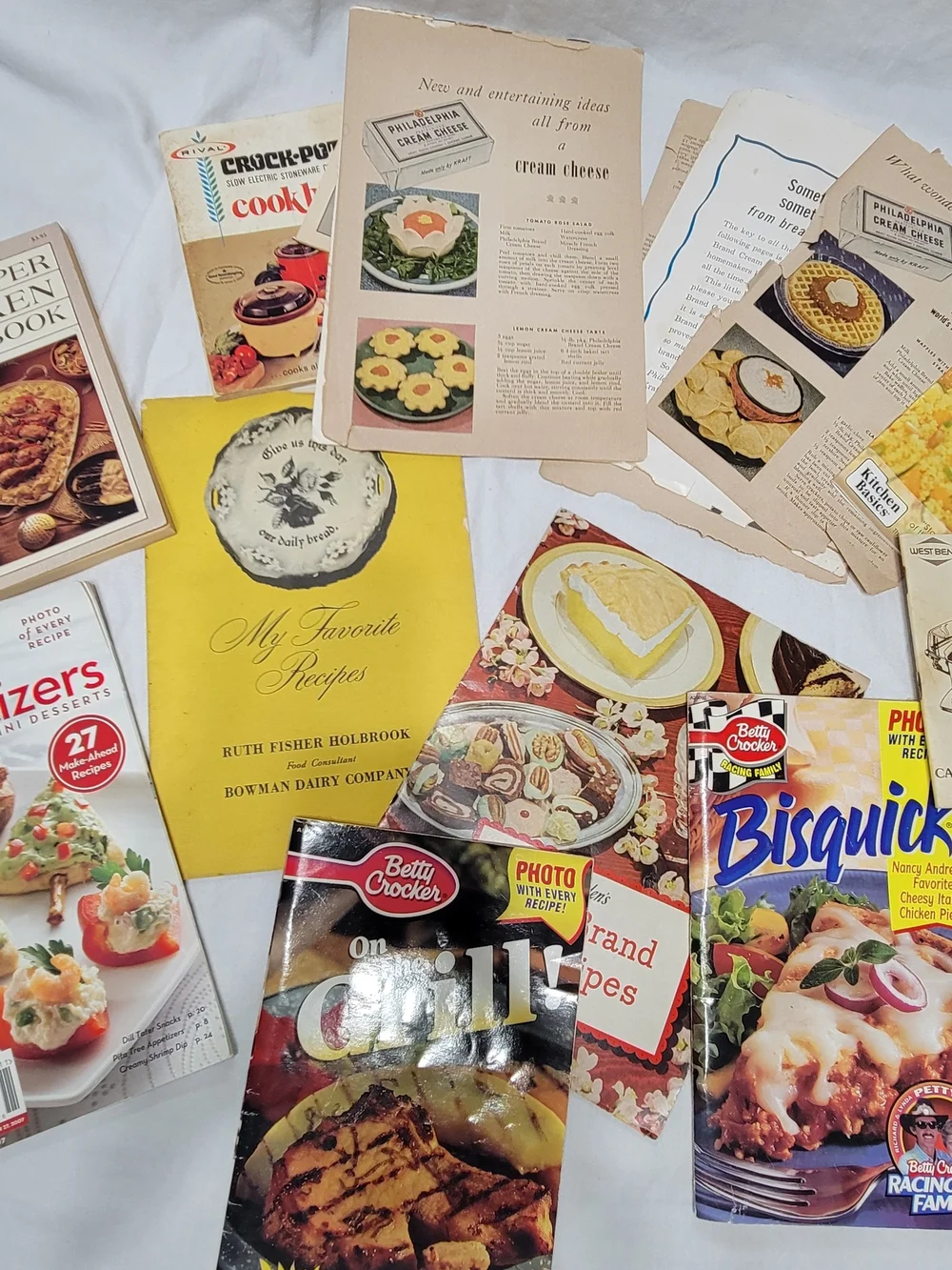 Betty Crocker Pillsbury Philadelphia Vintage Recipe Booklets Cards Lot